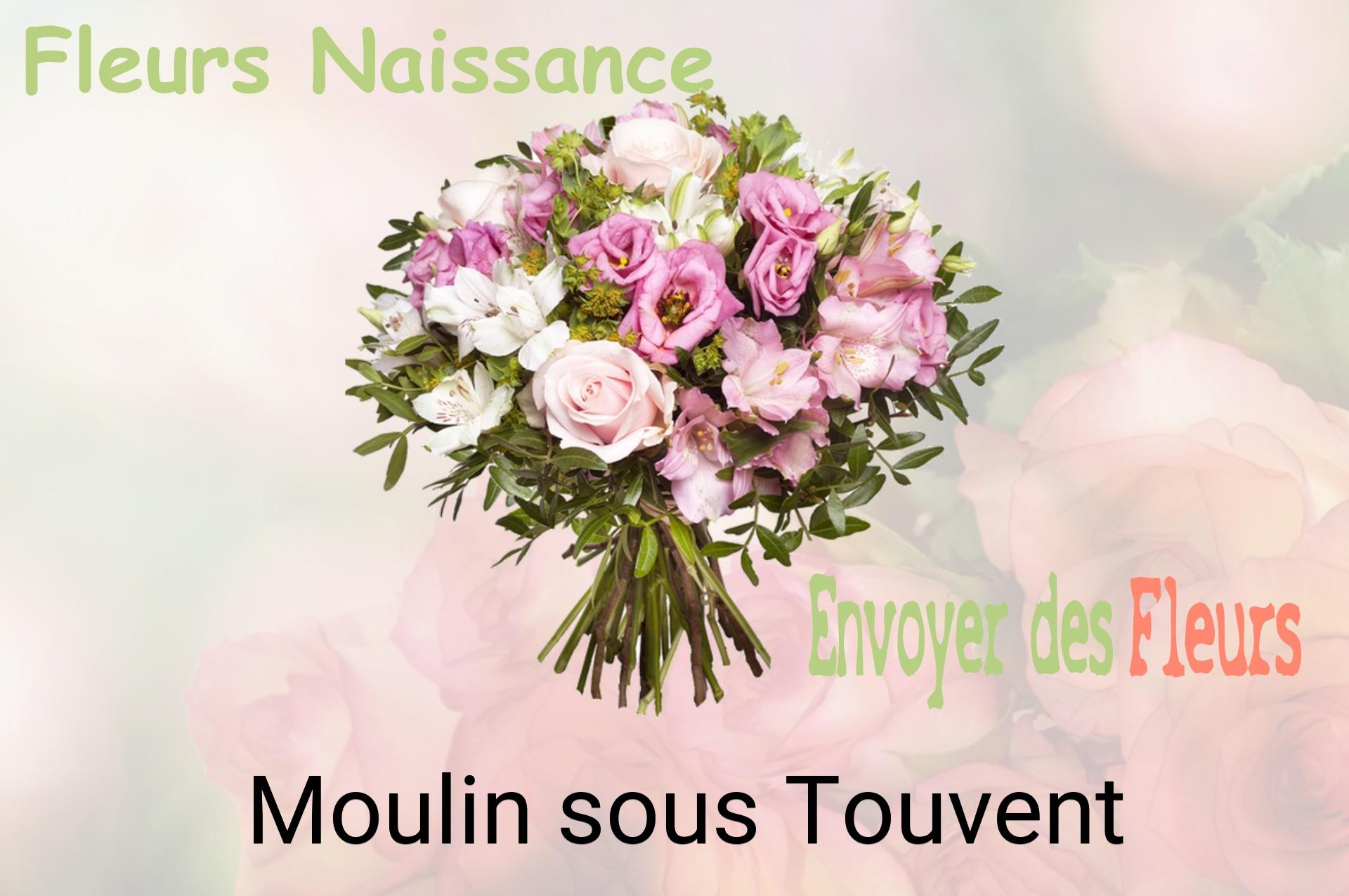 Bouquet de fleurs de naissance livré à Moulin-sous-Touvent