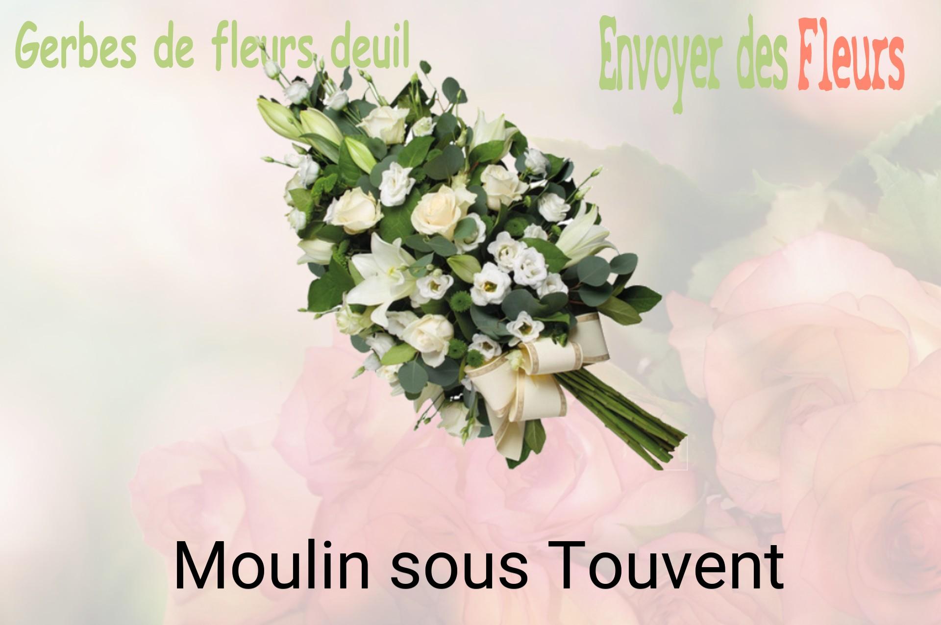 Gerbe de fleurs de deuil livrée à Moulin-sous-Touvent